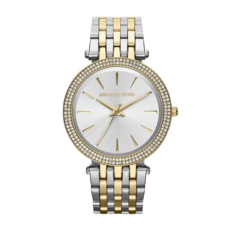 silver with diamonds michael kors watch|michael kors small gold watch.